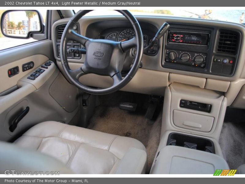 Light Pewter Metallic / Medium Gray/Neutral 2002 Chevrolet Tahoe LT 4x4