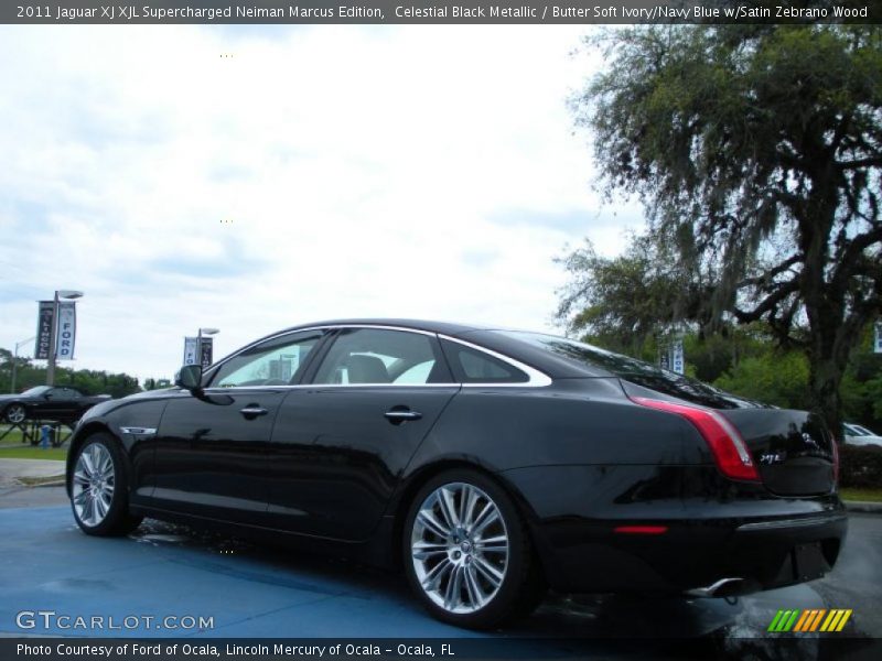 Celestial Black Metallic / Butter Soft Ivory/Navy Blue w/Satin Zebrano Wood 2011 Jaguar XJ XJL Supercharged Neiman Marcus Edition