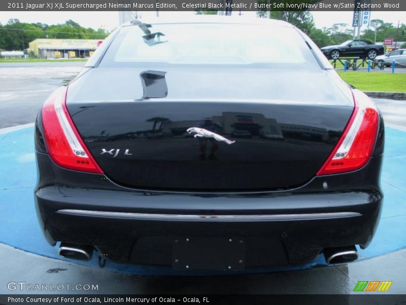 Celestial Black Metallic / Butter Soft Ivory/Navy Blue w/Satin Zebrano Wood 2011 Jaguar XJ XJL Supercharged Neiman Marcus Edition