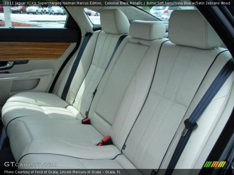  2011 XJ XJL Supercharged Neiman Marcus Edition Butter Soft Ivory/Navy Blue w/Satin Zebrano Wood Interior