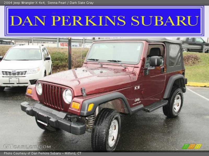 Sienna Pearl / Dark Slate Gray 2004 Jeep Wrangler X 4x4