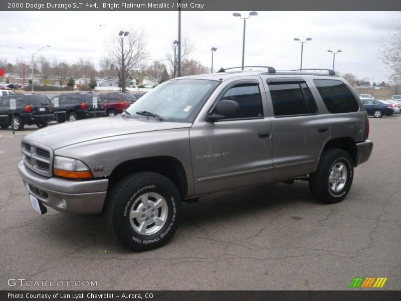 Bright Platinum Metallic / Mist Gray 2000 Dodge Durango SLT 4x4