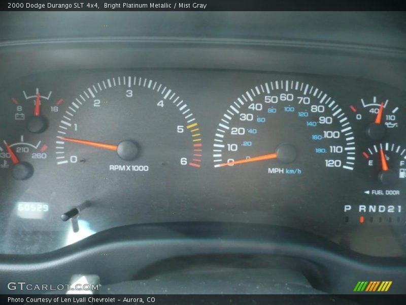 Bright Platinum Metallic / Mist Gray 2000 Dodge Durango SLT 4x4