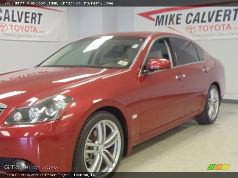 Crimson Roulette Pearl / Stone 2007 Infiniti M 45 Sport Sedan