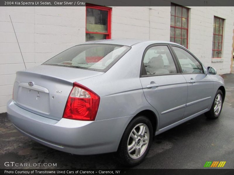Clear Silver / Gray 2004 Kia Spectra LX Sedan