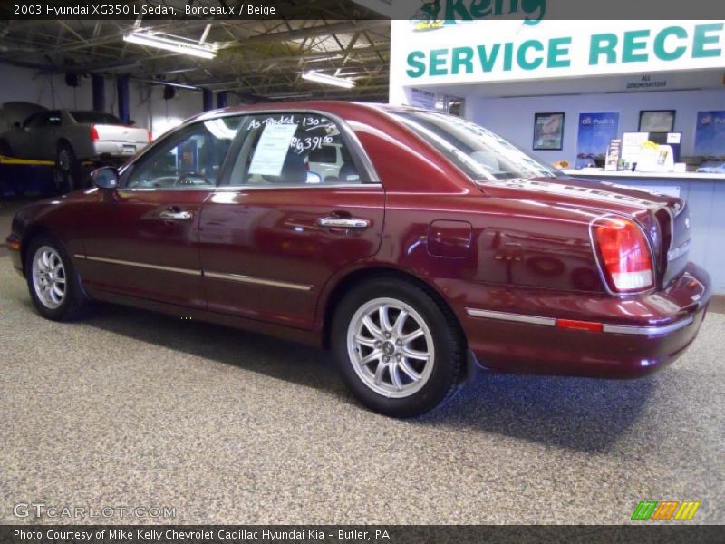 Bordeaux / Beige 2003 Hyundai XG350 L Sedan