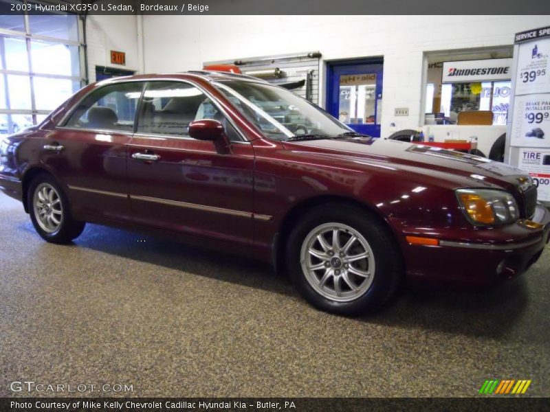 Bordeaux / Beige 2003 Hyundai XG350 L Sedan
