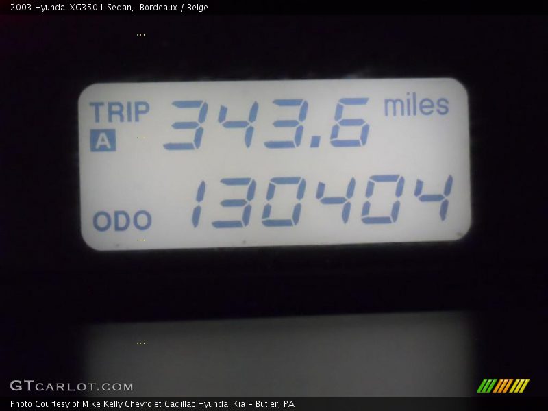 Bordeaux / Beige 2003 Hyundai XG350 L Sedan