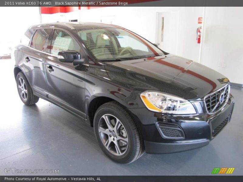 Black Sapphire Metallic / Sandstone Beige 2011 Volvo XC60 T6 AWD