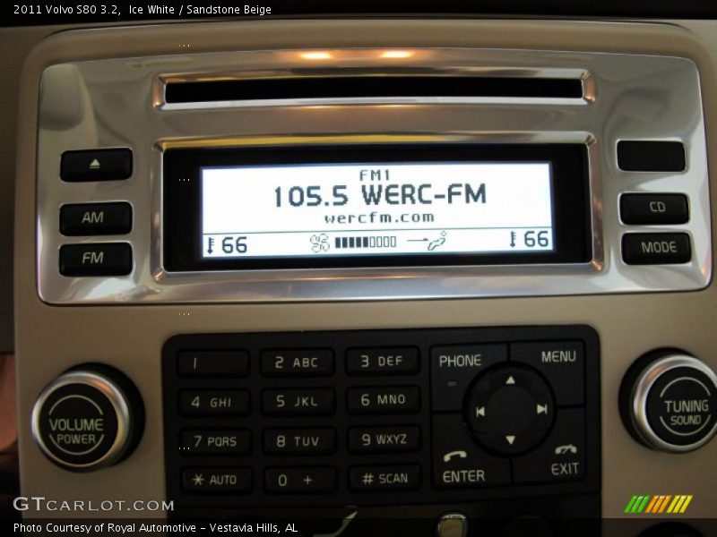 Ice White / Sandstone Beige 2011 Volvo S80 3.2