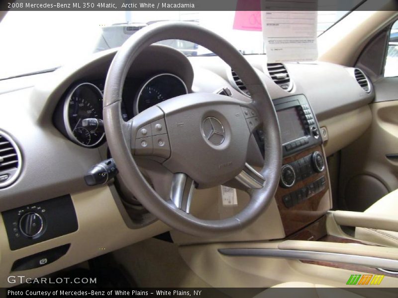 Arctic White / Macadamia 2008 Mercedes-Benz ML 350 4Matic