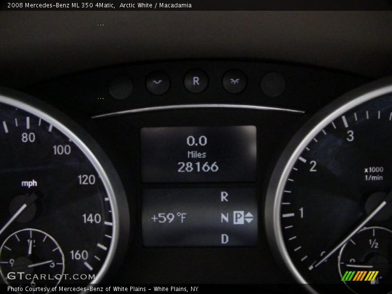 Arctic White / Macadamia 2008 Mercedes-Benz ML 350 4Matic