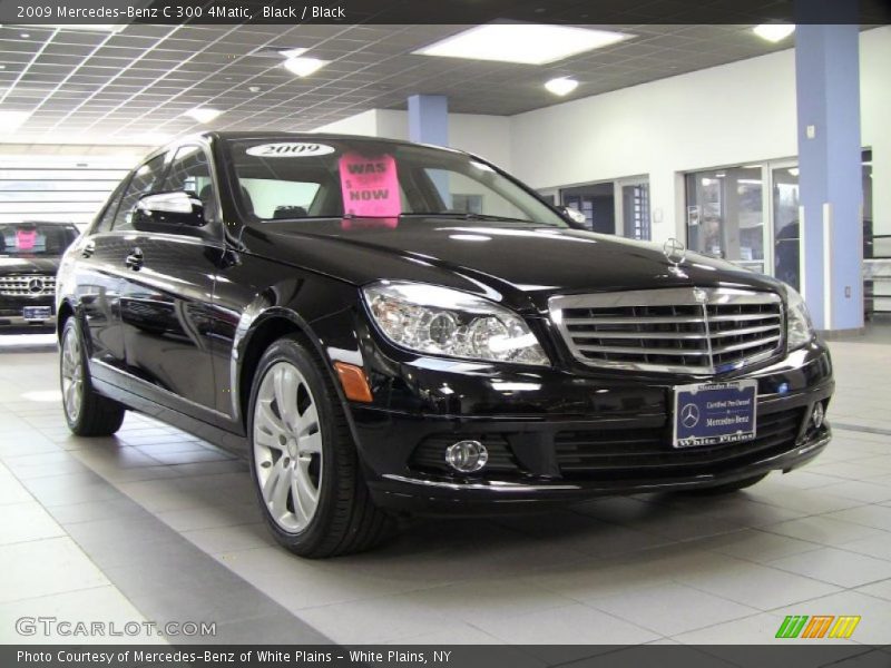 Black / Black 2009 Mercedes-Benz C 300 4Matic