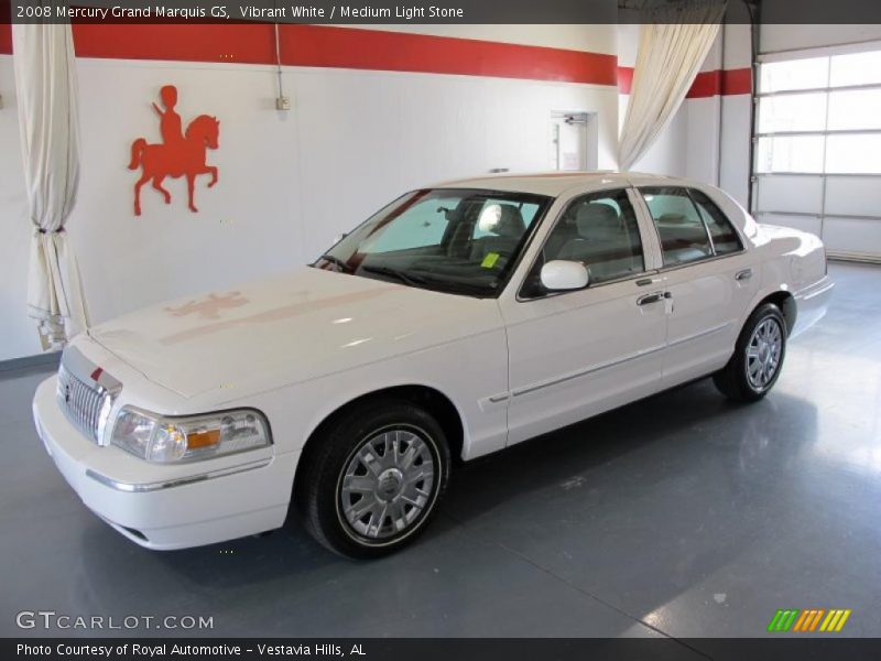 Vibrant White / Medium Light Stone 2008 Mercury Grand Marquis GS