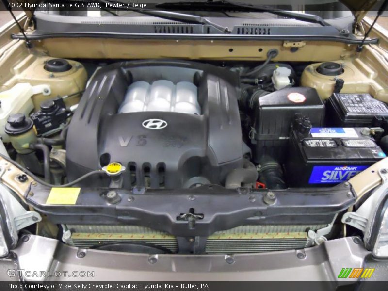 Pewter / Beige 2002 Hyundai Santa Fe GLS AWD