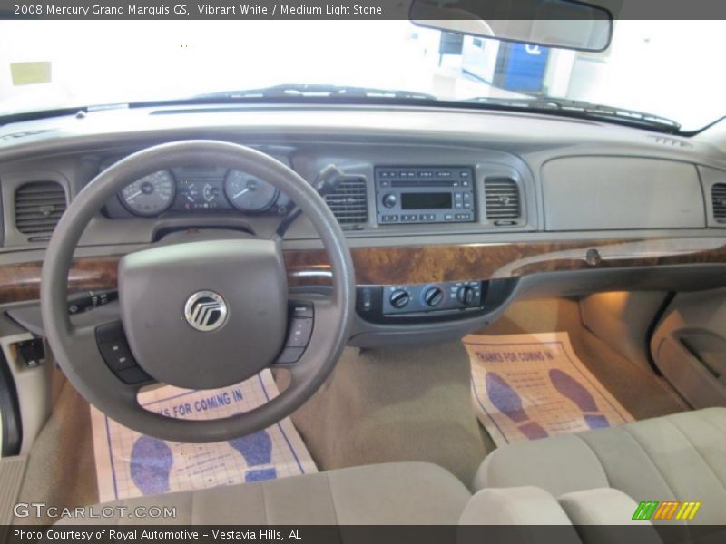 Vibrant White / Medium Light Stone 2008 Mercury Grand Marquis GS