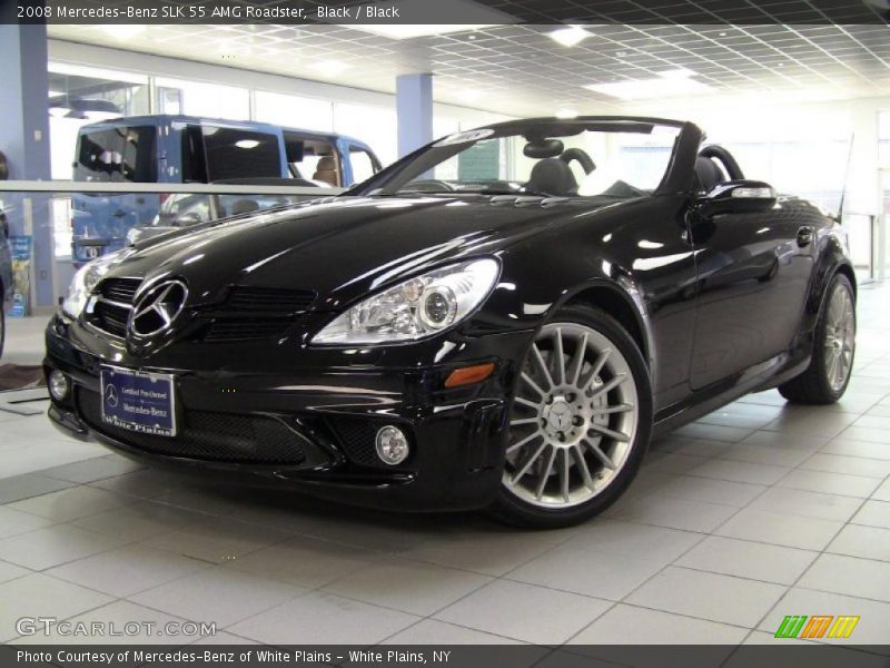 Black / Black 2008 Mercedes-Benz SLK 55 AMG Roadster