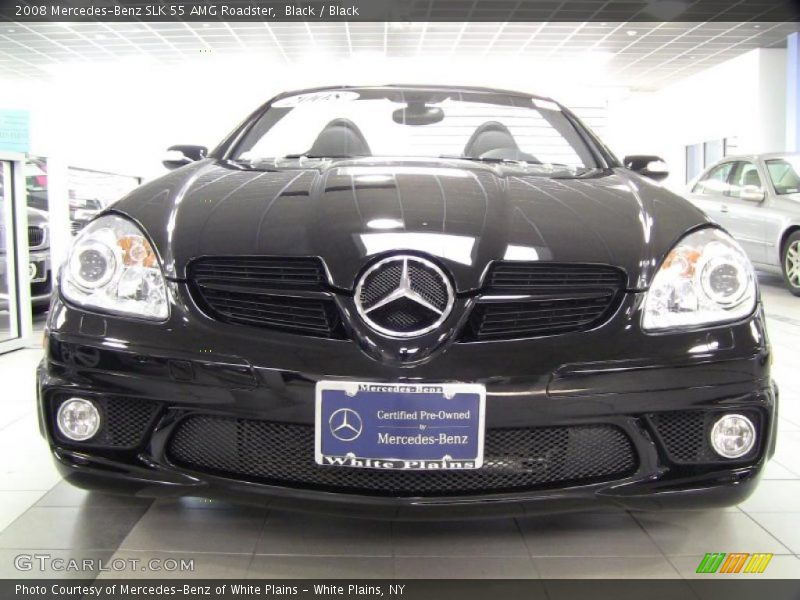 Black / Black 2008 Mercedes-Benz SLK 55 AMG Roadster