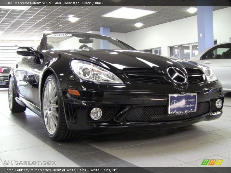 Black / Black 2008 Mercedes-Benz SLK 55 AMG Roadster