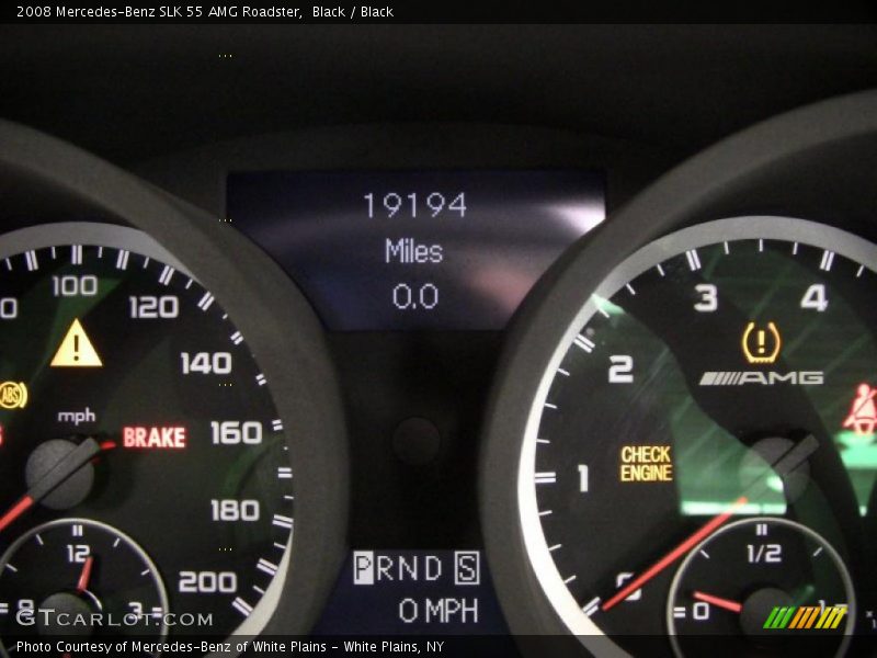 Black / Black 2008 Mercedes-Benz SLK 55 AMG Roadster