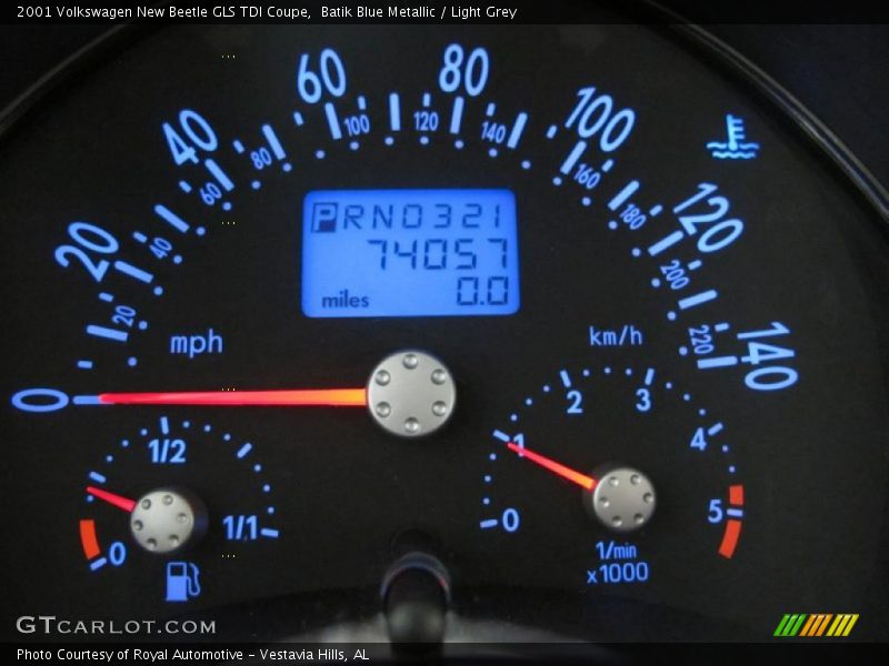  2001 New Beetle GLS TDI Coupe GLS TDI Coupe Gauges