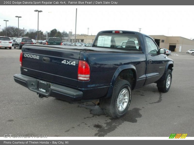 Patriot Blue Pearl / Dark Slate Gray 2002 Dodge Dakota Sport Regular Cab 4x4