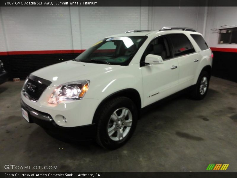 Summit White / Titanium 2007 GMC Acadia SLT AWD