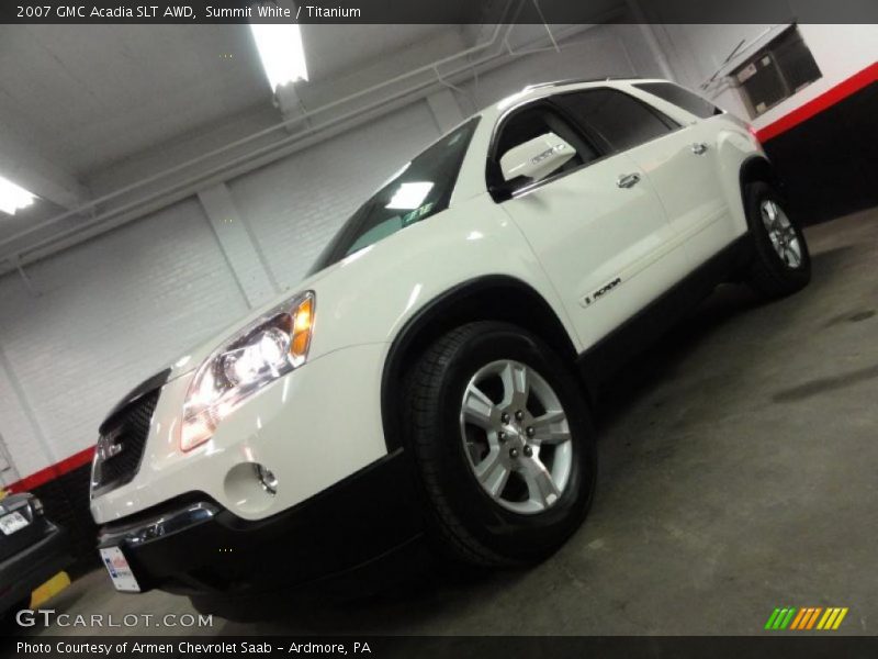 Summit White / Titanium 2007 GMC Acadia SLT AWD