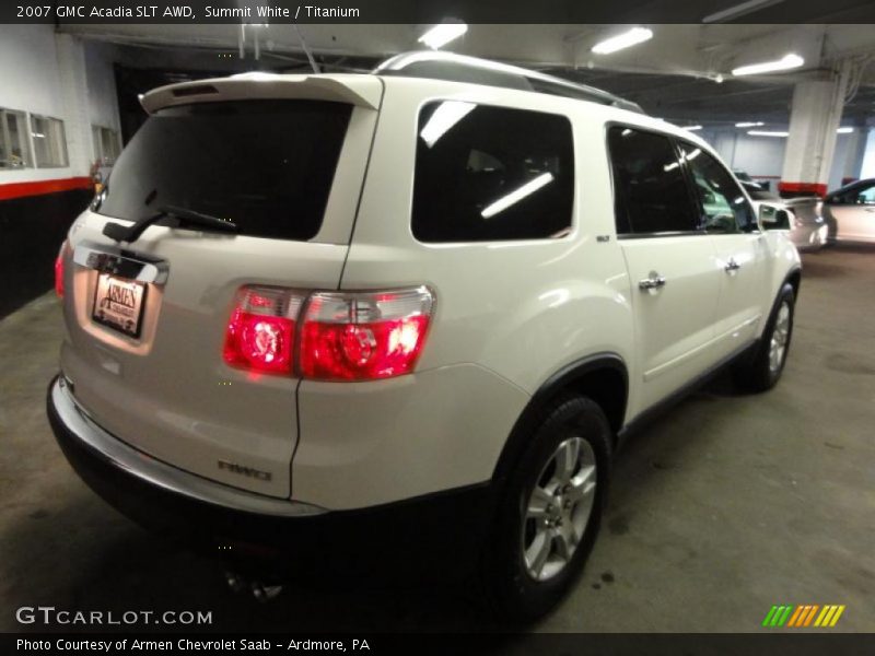 Summit White / Titanium 2007 GMC Acadia SLT AWD