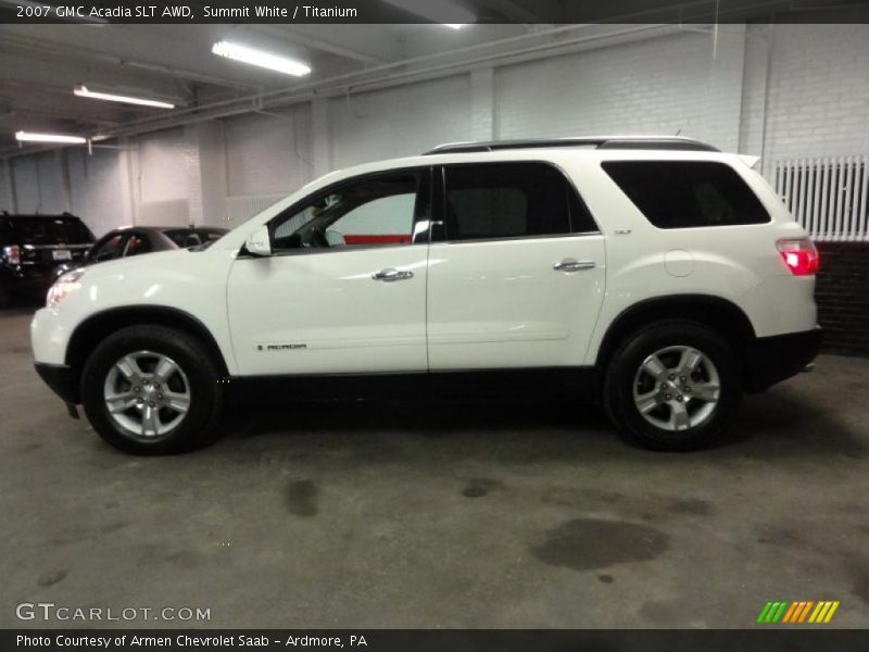 Summit White / Titanium 2007 GMC Acadia SLT AWD