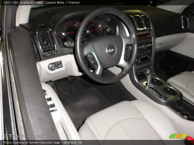 Summit White / Titanium 2007 GMC Acadia SLT AWD