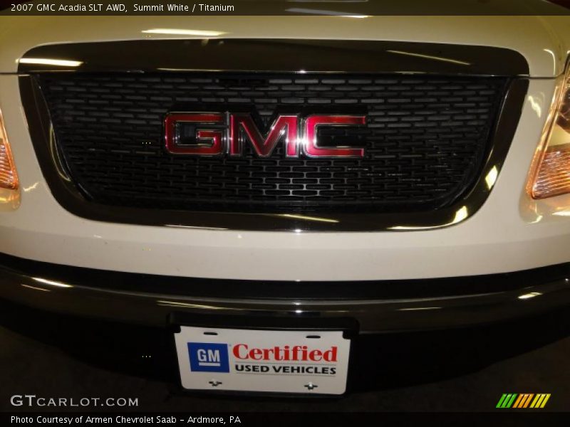 Summit White / Titanium 2007 GMC Acadia SLT AWD