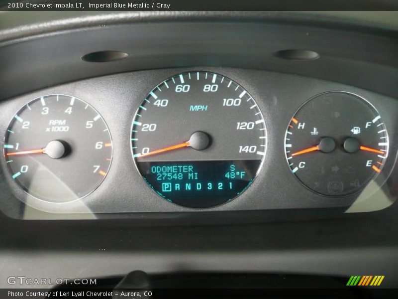 Imperial Blue Metallic / Gray 2010 Chevrolet Impala LT