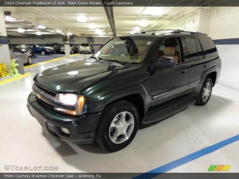 Dark Green Metallic / Light Cashmere 2004 Chevrolet TrailBlazer LT 4x4