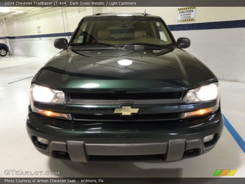 Dark Green Metallic / Light Cashmere 2004 Chevrolet TrailBlazer LT 4x4