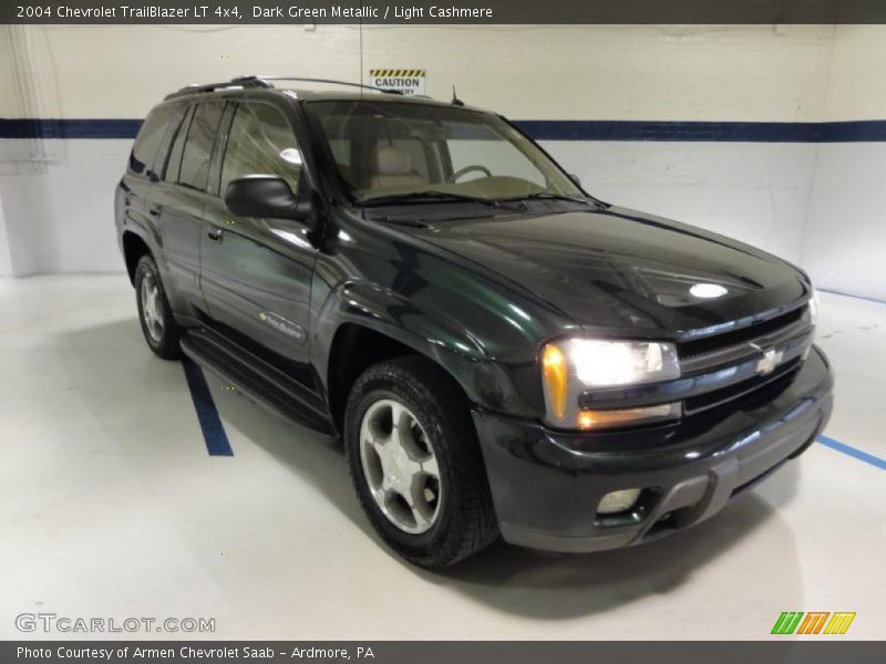 Dark Green Metallic / Light Cashmere 2004 Chevrolet TrailBlazer LT 4x4