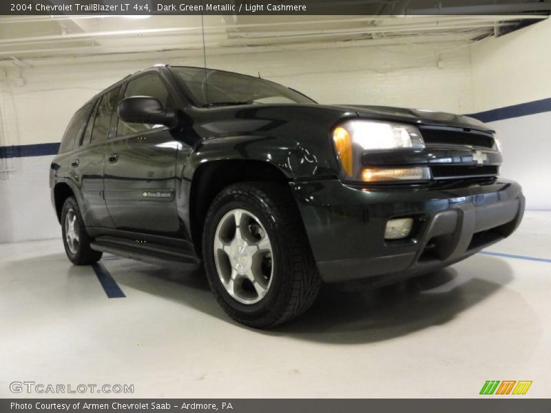 Dark Green Metallic / Light Cashmere 2004 Chevrolet TrailBlazer LT 4x4