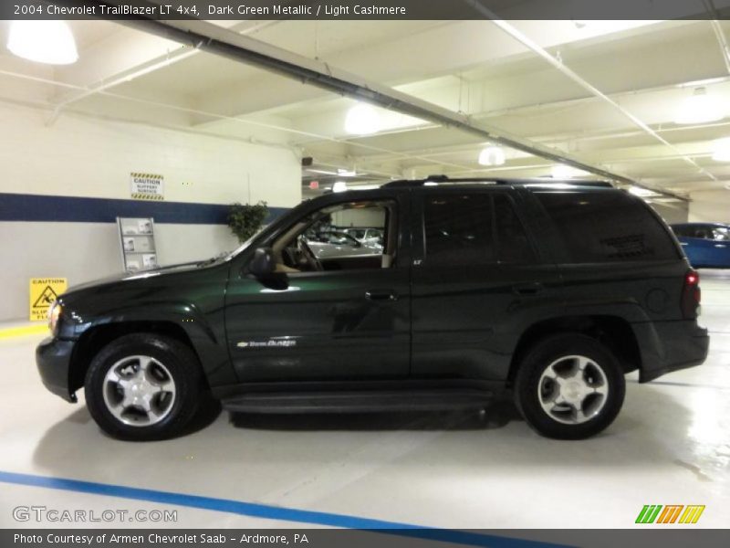 Dark Green Metallic / Light Cashmere 2004 Chevrolet TrailBlazer LT 4x4