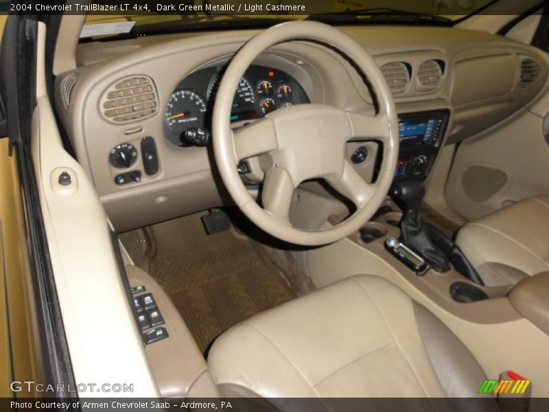 Dark Green Metallic / Light Cashmere 2004 Chevrolet TrailBlazer LT 4x4