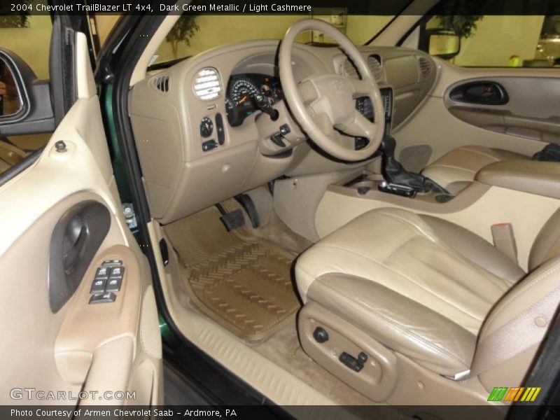 Dark Green Metallic / Light Cashmere 2004 Chevrolet TrailBlazer LT 4x4