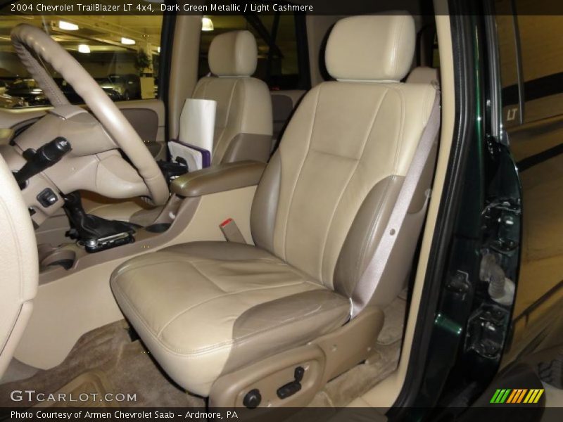 Dark Green Metallic / Light Cashmere 2004 Chevrolet TrailBlazer LT 4x4