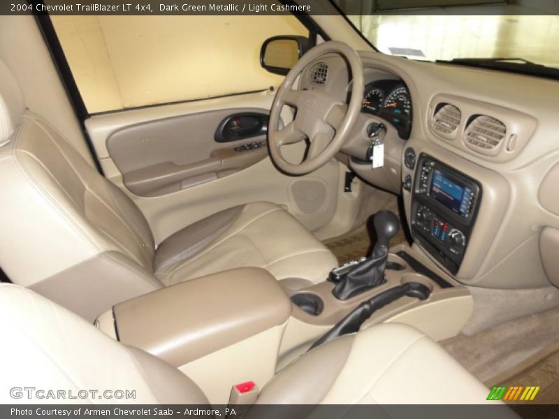 Dark Green Metallic / Light Cashmere 2004 Chevrolet TrailBlazer LT 4x4