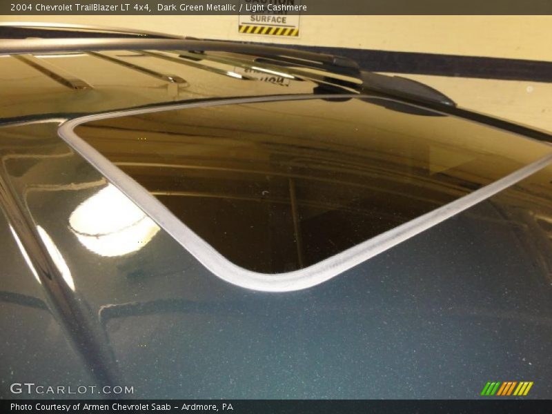 Dark Green Metallic / Light Cashmere 2004 Chevrolet TrailBlazer LT 4x4