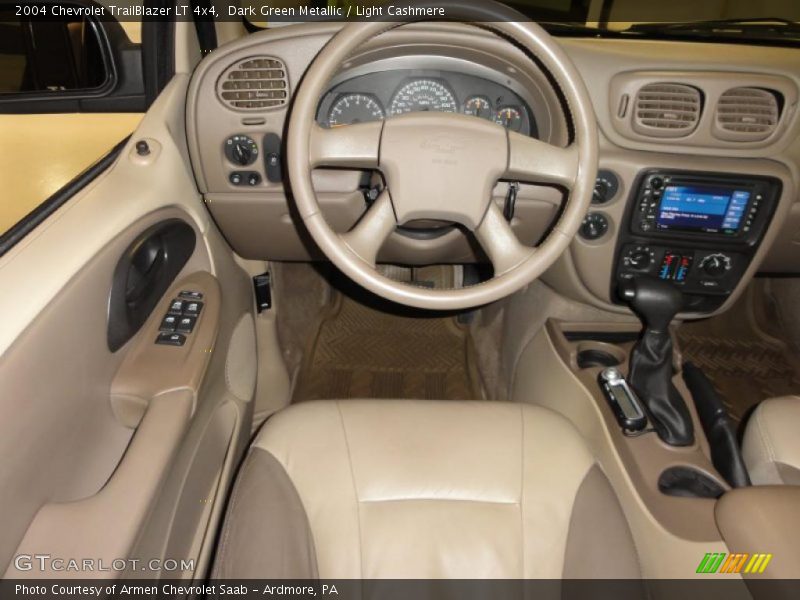 Dark Green Metallic / Light Cashmere 2004 Chevrolet TrailBlazer LT 4x4