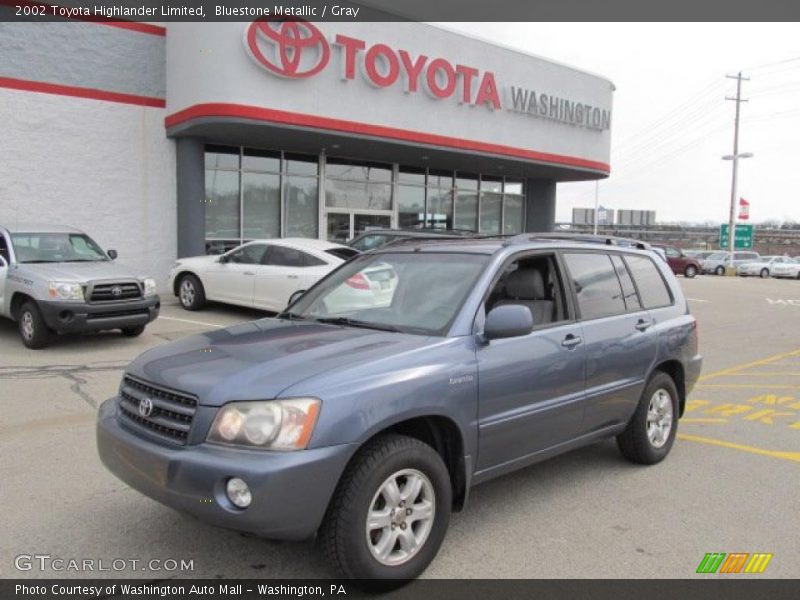 Bluestone Metallic / Gray 2002 Toyota Highlander Limited