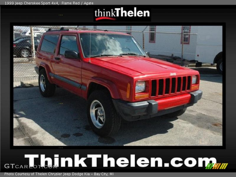Flame Red / Agate 1999 Jeep Cherokee Sport 4x4
