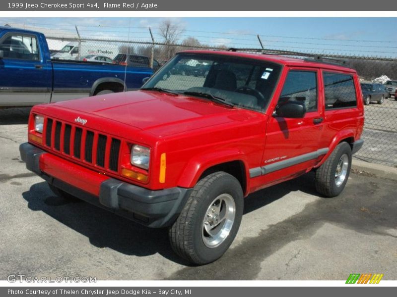 Flame Red / Agate 1999 Jeep Cherokee Sport 4x4