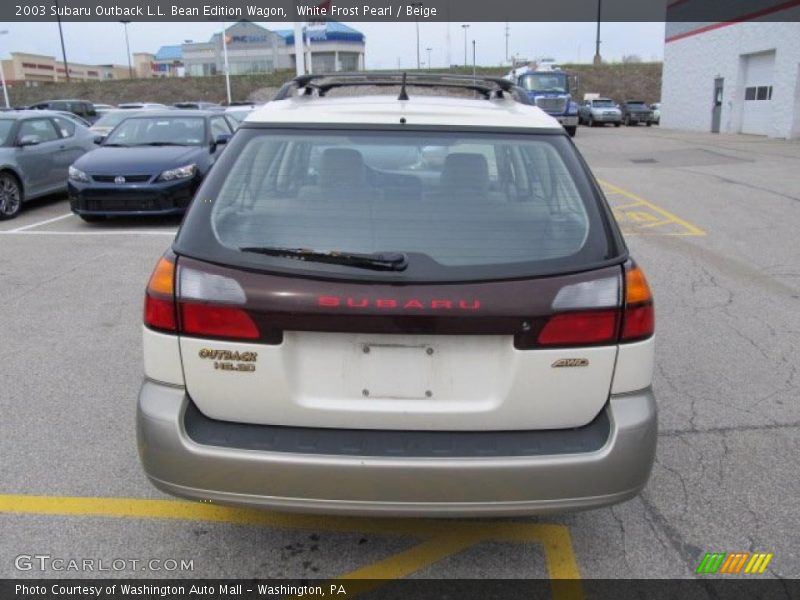 White Frost Pearl / Beige 2003 Subaru Outback L.L. Bean Edition Wagon