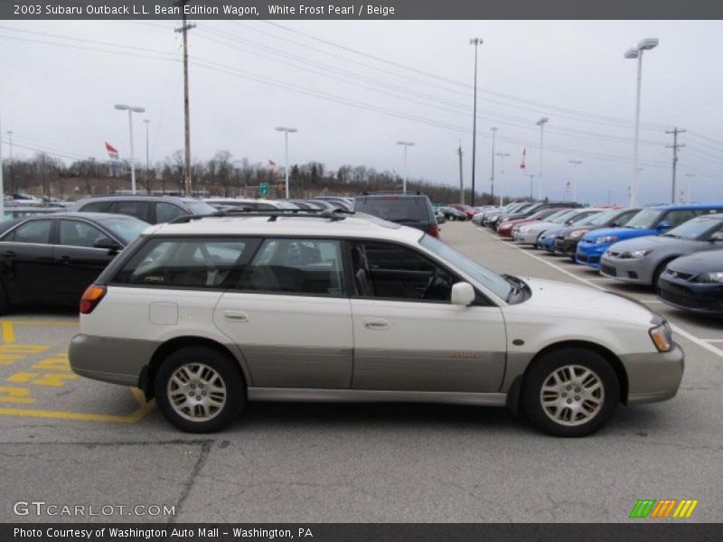 White Frost Pearl / Beige 2003 Subaru Outback L.L. Bean Edition Wagon