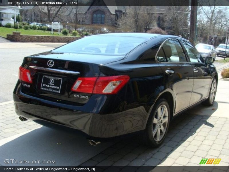 Obsidian Black / Black 2008 Lexus ES 350